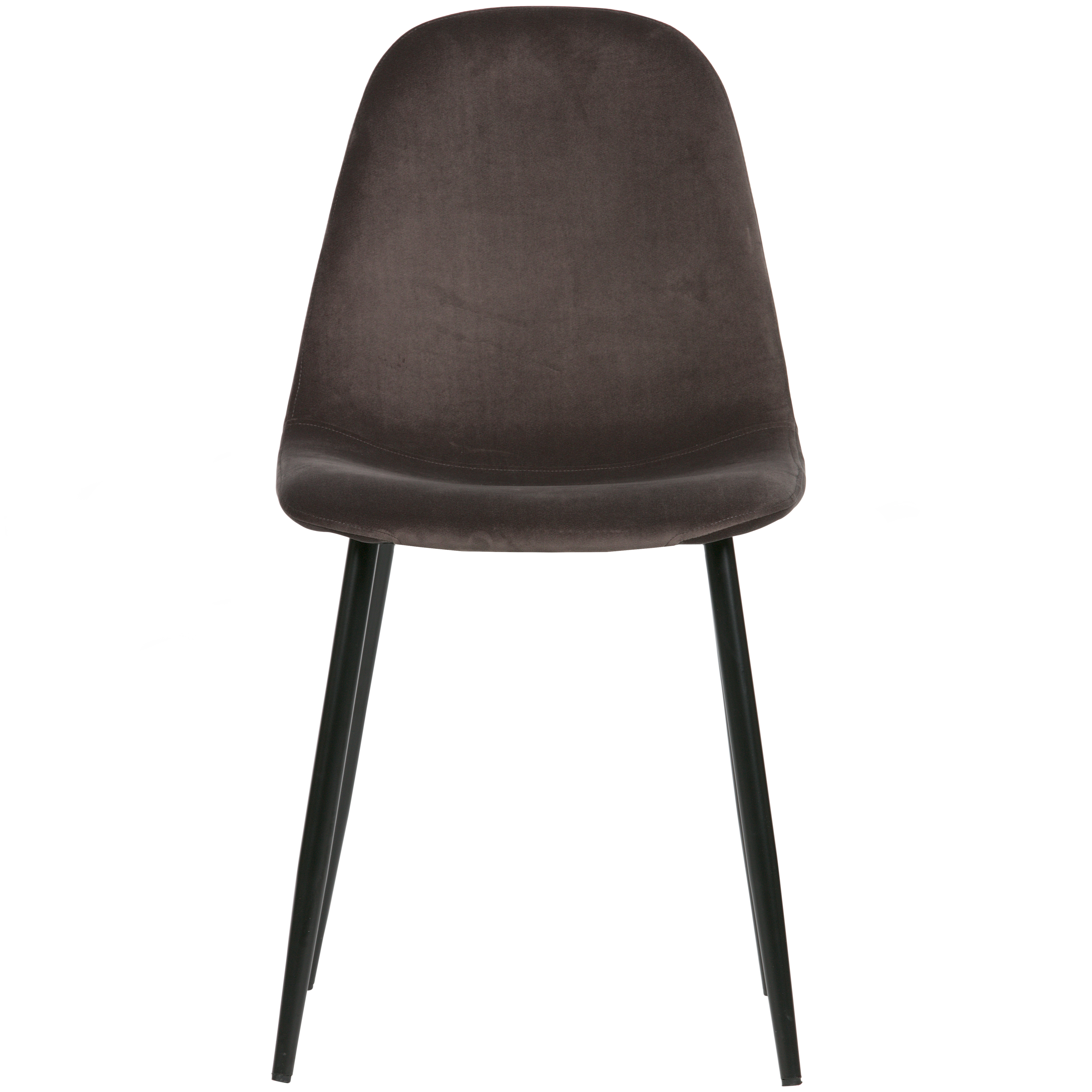 2 fauteuils de table en velours gris anthracite