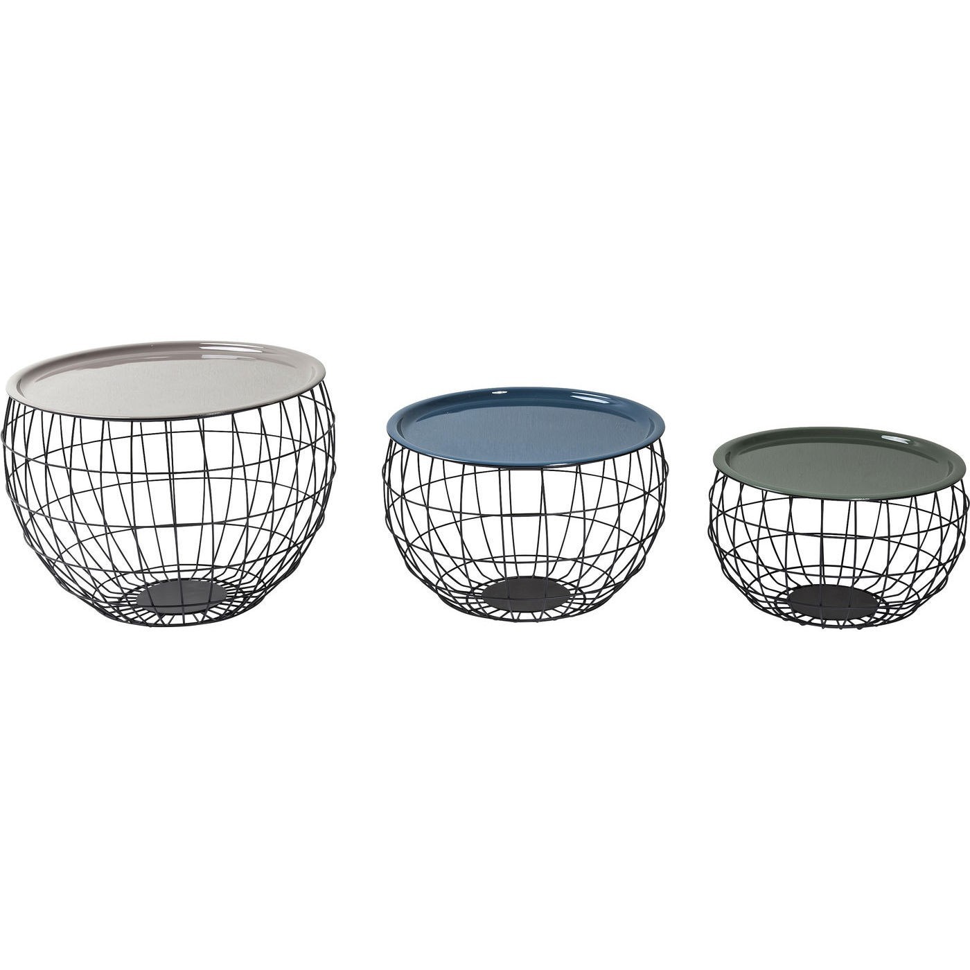 3 tables basses en acier (photo) 3 tables basses en acier