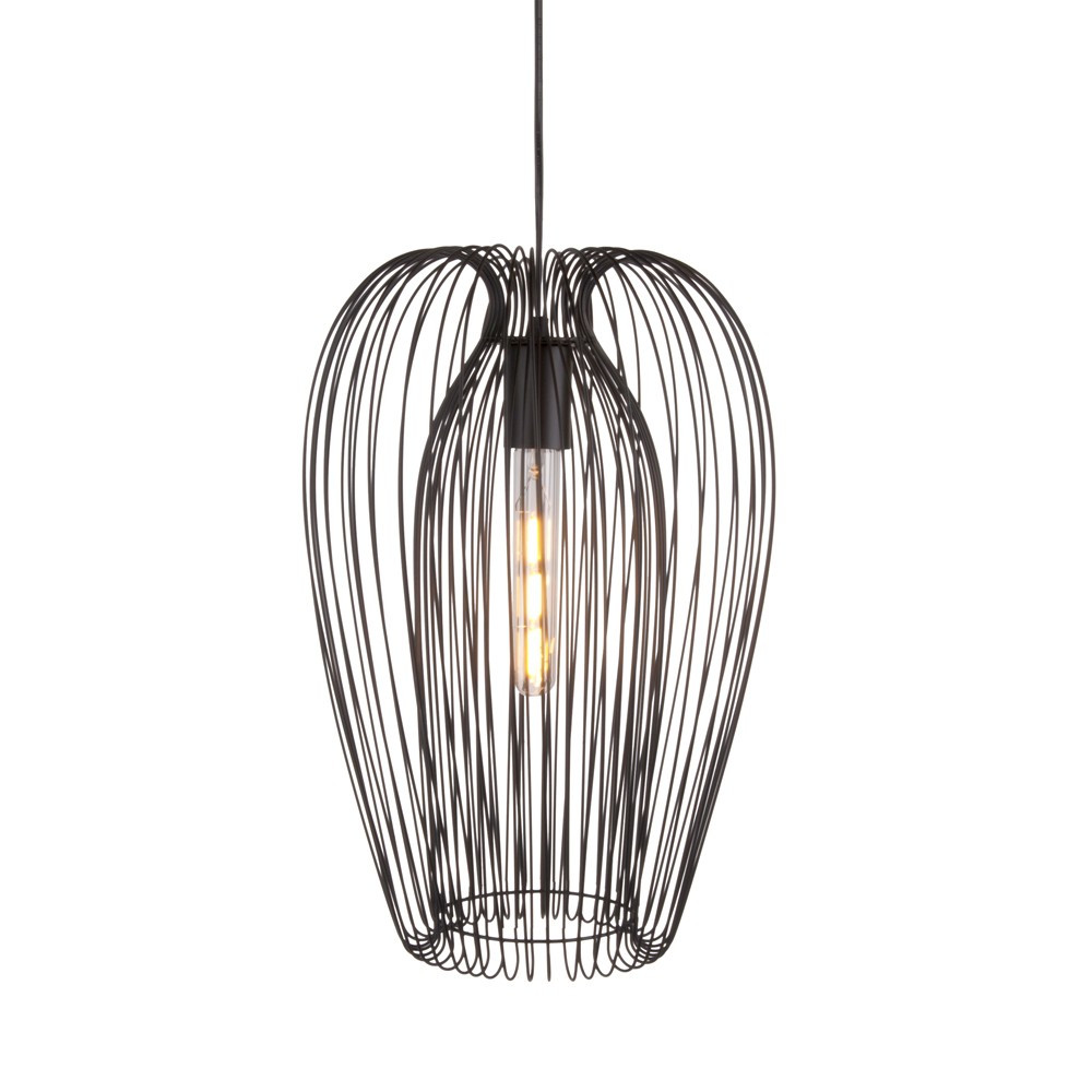 Suspension en mÃ©tal noir H45cm