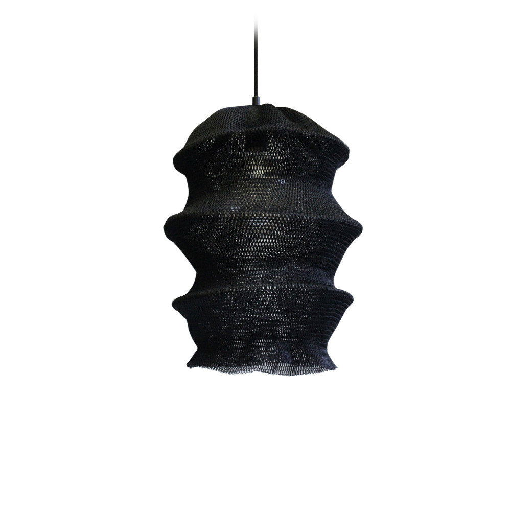 Suspension en nylon ajouré noir Suspension en nylon ajouré noir
