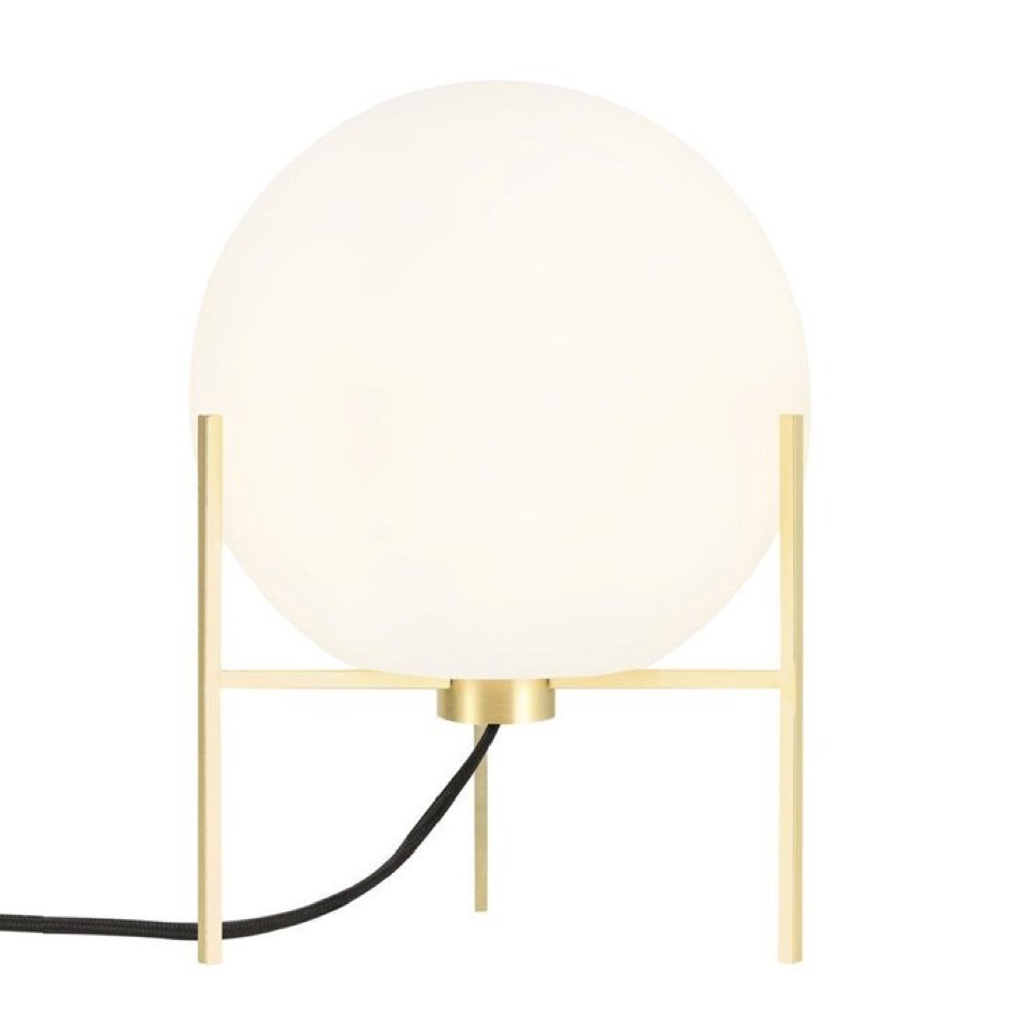 Lampe tripode métal/verre H29cm Lampe tripode métal/verre H29cm