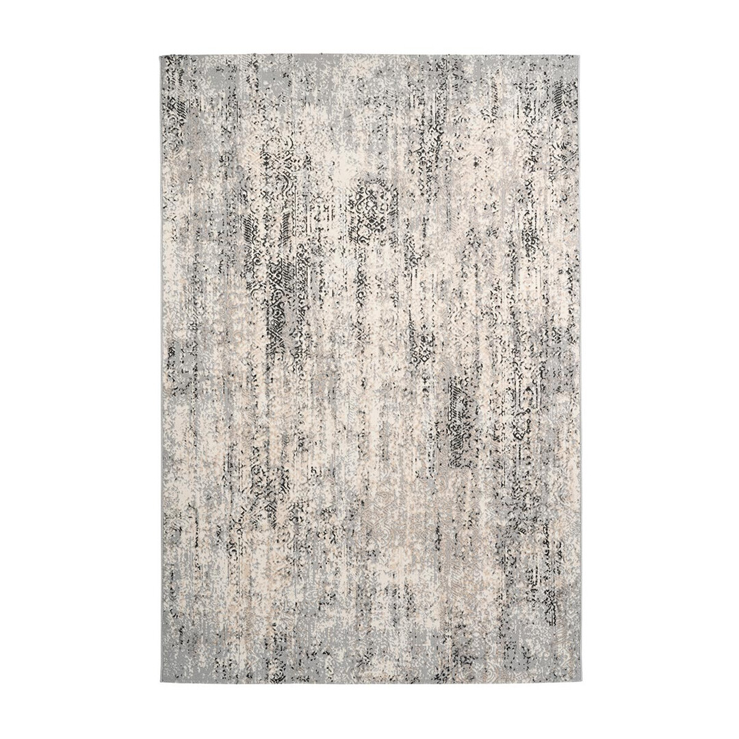 Tapis rayé design en polyester gris 120x170 Tapis rayé design en polyester gris 120x170
