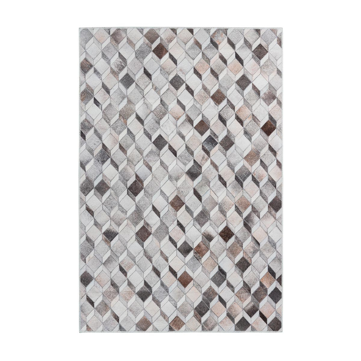 Tapis ethnique patchwork en polyester multicolore 160x230