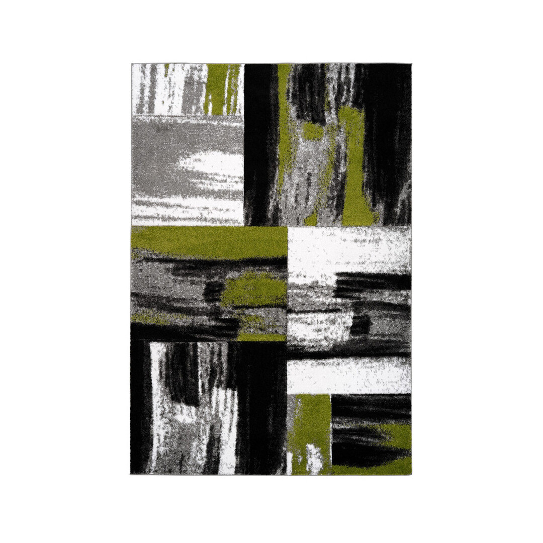 Tapis rayé design en polypropylène vert 200x290 Tapis rayé design en polypropylène vert 200x290