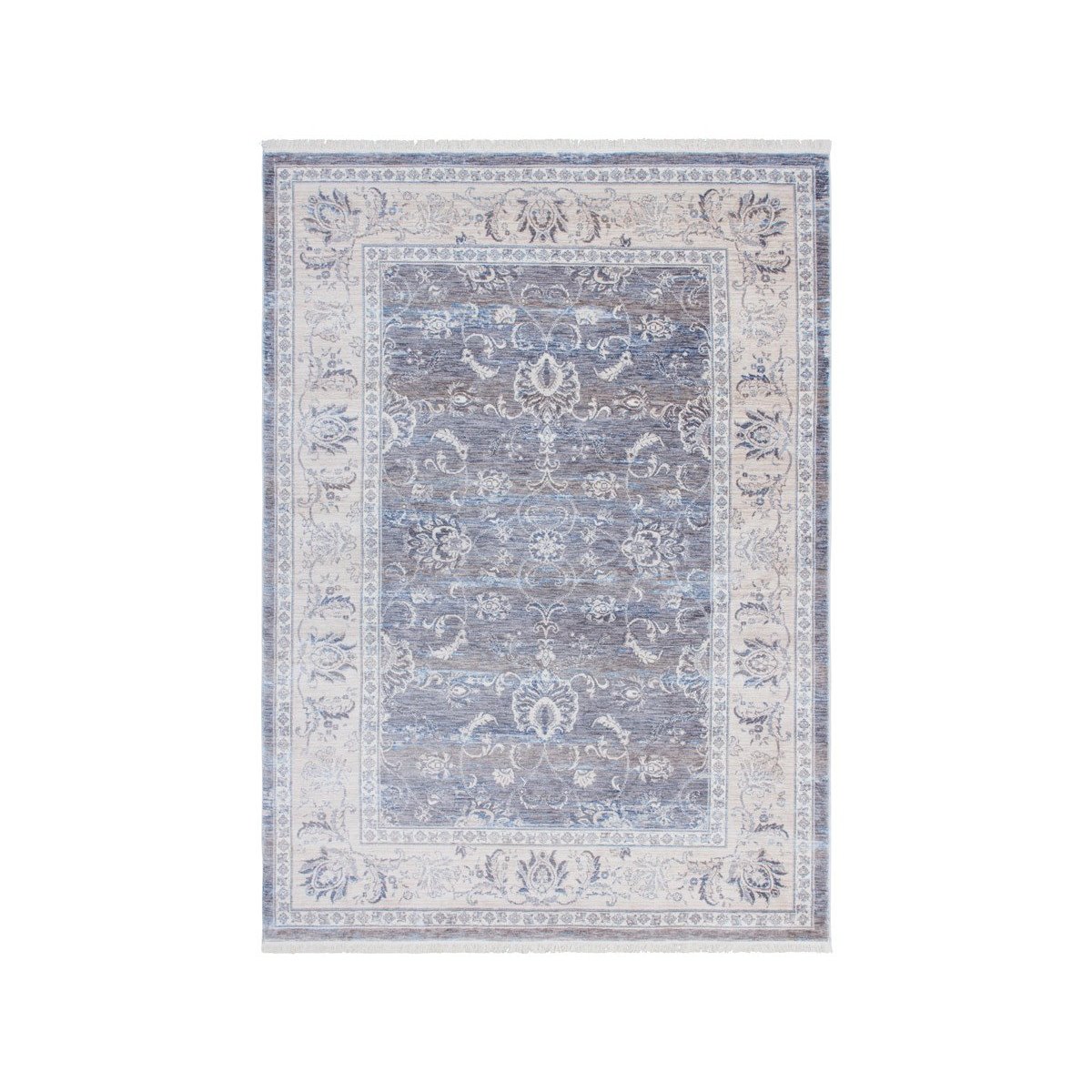 Tapis ethnique vintage en polyester gris 200x290 Tapis ethnique vintage en polyester gris 200x290