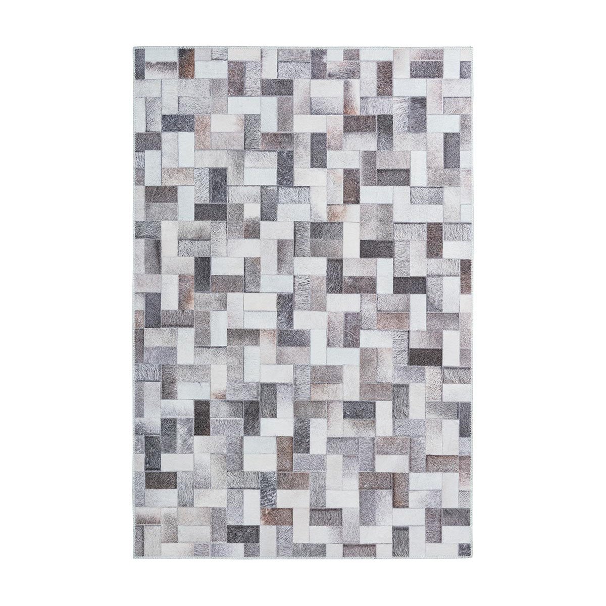 Tapis ethnique patchwork en polyester multicolore 160x230