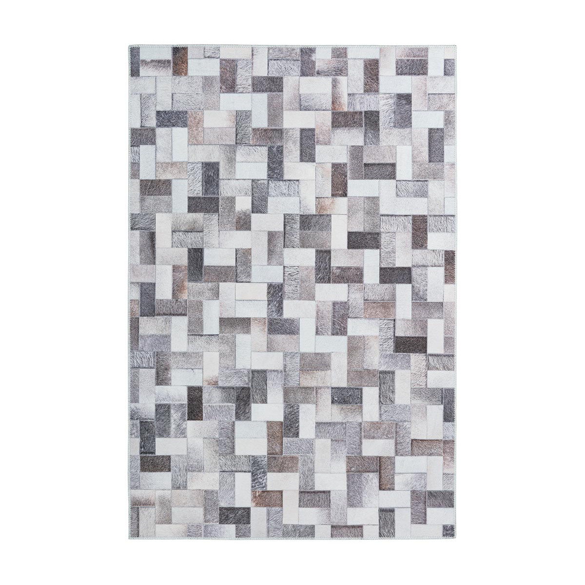 Tapis ethnique patchwork en polyester multicolore 120x170