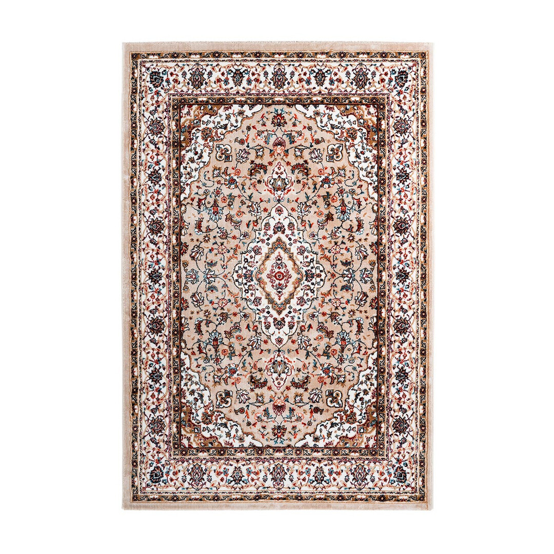 Tapis ethnique orientale en polyester beige 80x150 Tapis ethnique orientale en polyester beige 80x150