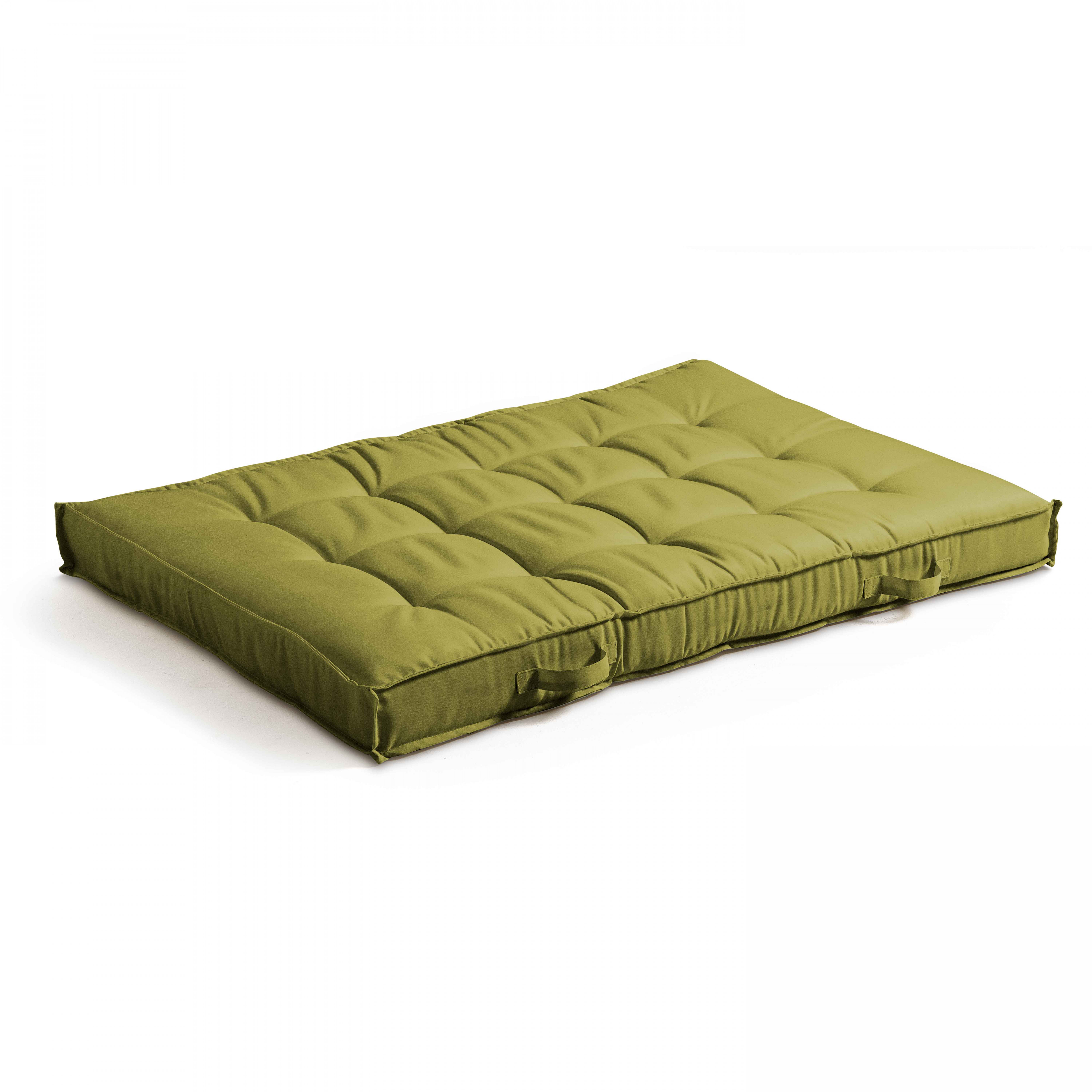 Coussin matelassé pour palette vert 120x80 Coussin matelassé pour palette vert 120x80