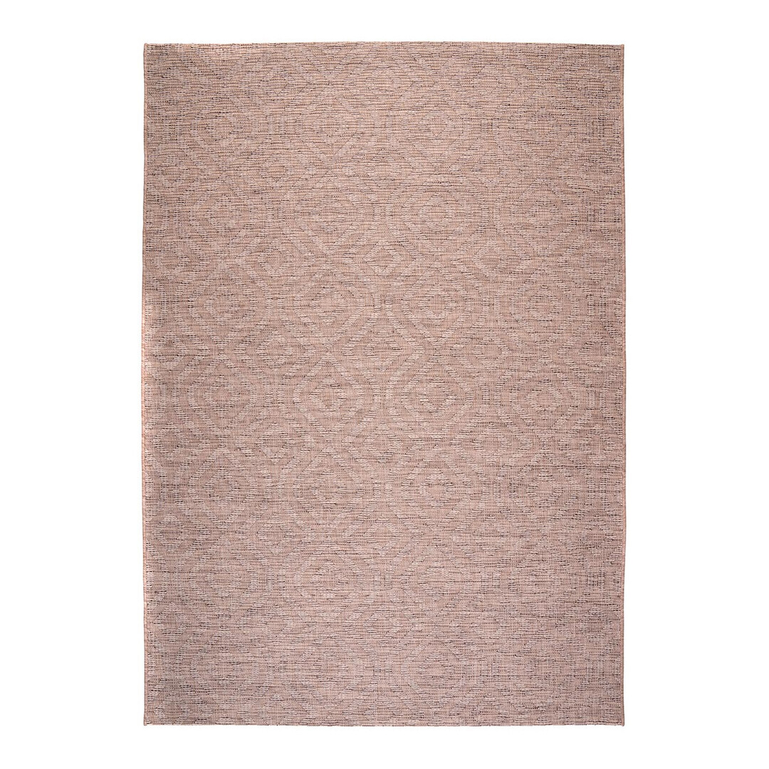 Tapis géométrique scandinave en polypropylène taupe 120x170