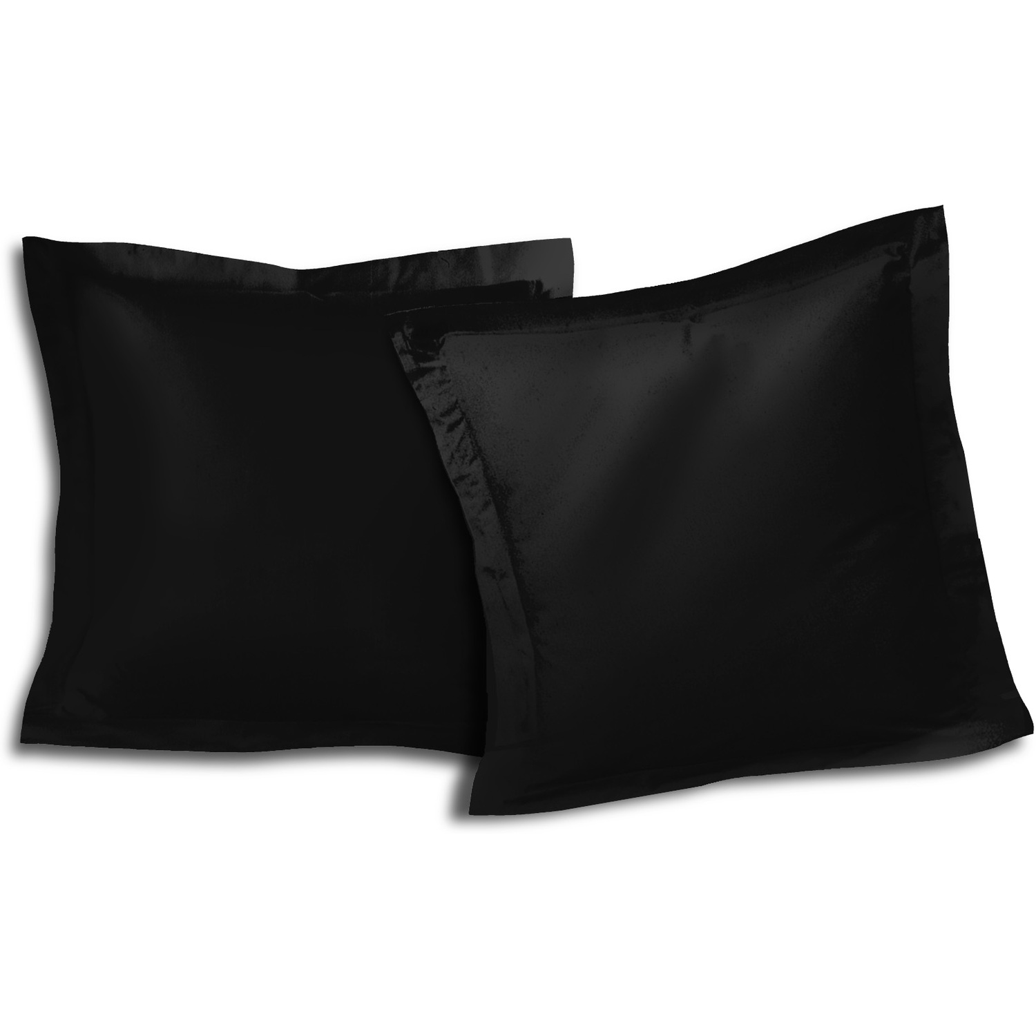 Taie d'oreiller coton noir 65x65 cm