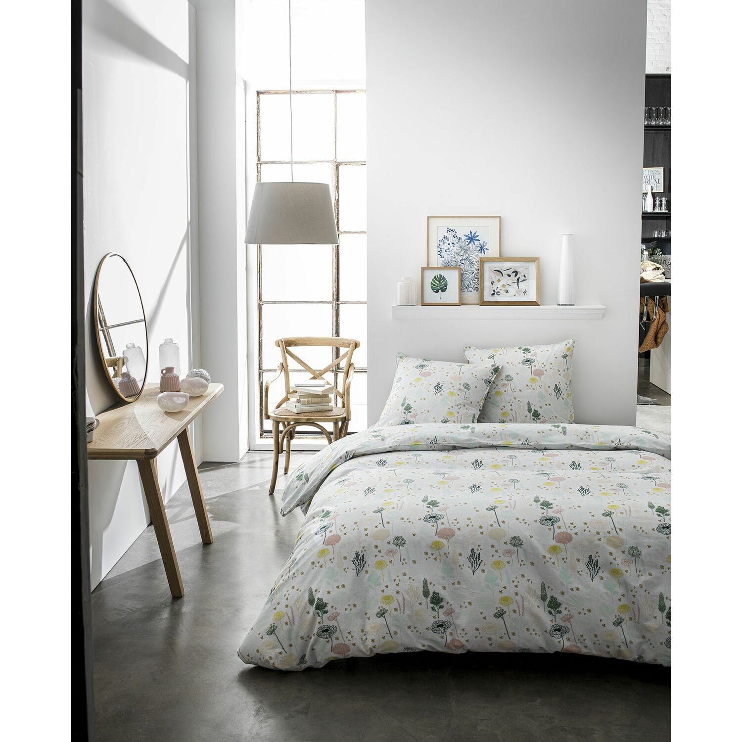 Parure de lit en coton bleu 240x260 Parure de lit en coton bleu 240x260