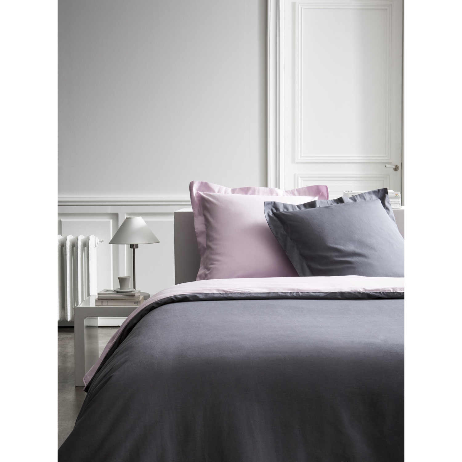Parure de lit en percale rose 220x240 Parure de lit en percale rose 220x240