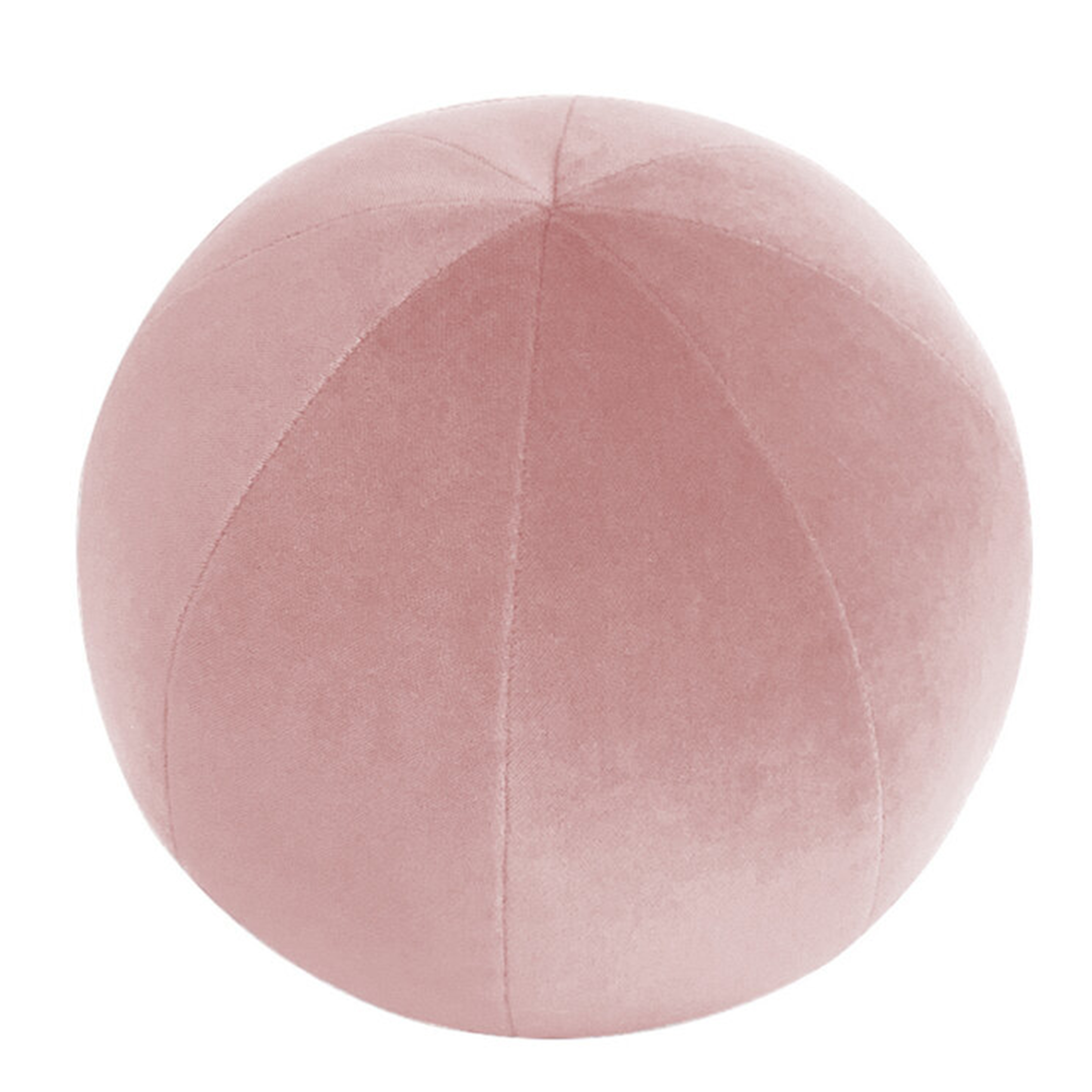 Coussin balle en velours rose poudré Coussin balle en velours rose poudré