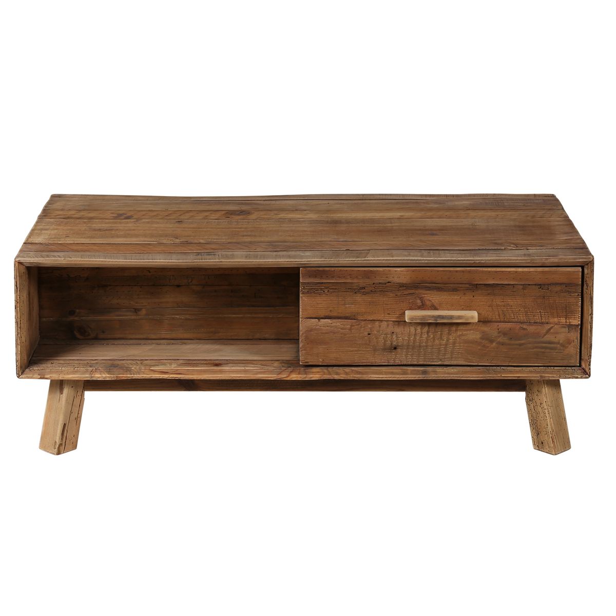 Table basse en pin recyclé 2 tiroirs Table basse en pin recyclé 2 tiroirs