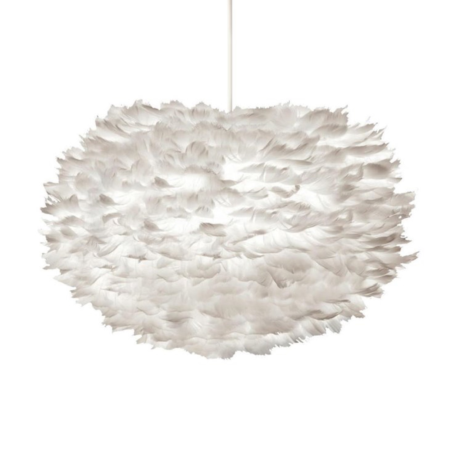 Suspension plume D65cm + câble blanc 2,1m