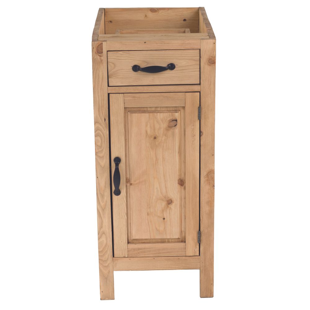 Meuble bas pin massif 40 cm 1 porte ouverture à droite 1 tiroir Meuble bas pin massif 40 cm 1 porte ouverture à droite 1 tiroir