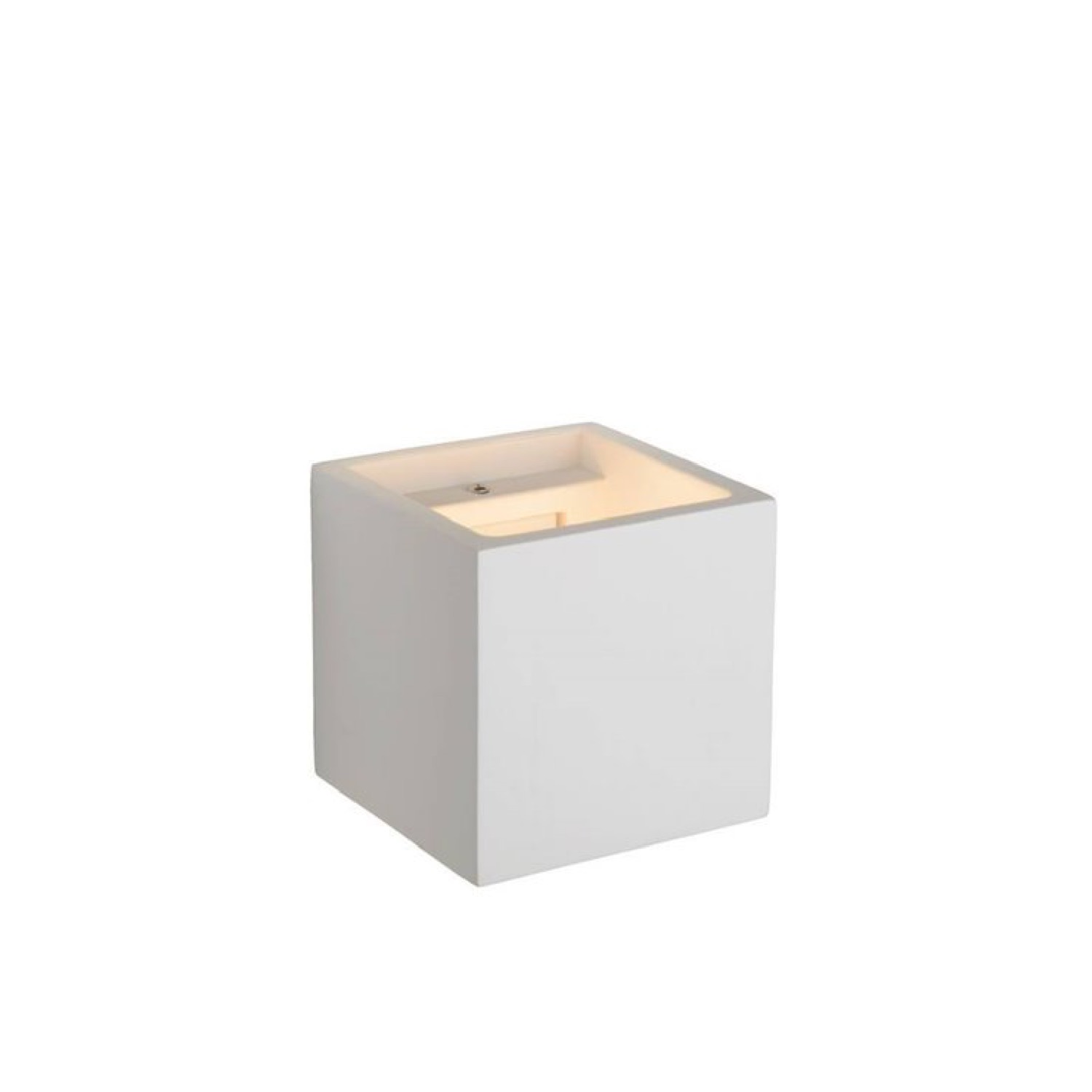Applique murale cubique plâtre blanc H11.5cm Applique murale cubique plâtre blanc H11.5cm