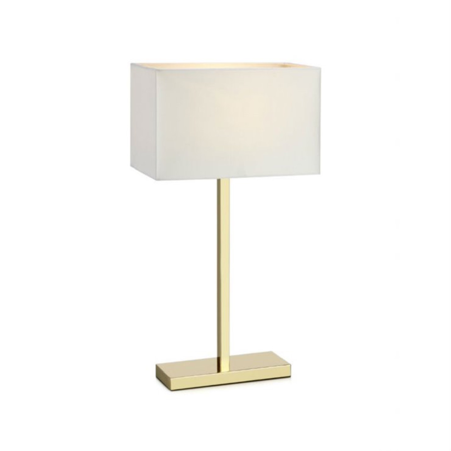 Lampe à poser avec port USB métal blanc/tissu H50cm Lampe à poser avec port USB métal blanc/tissu H50cm