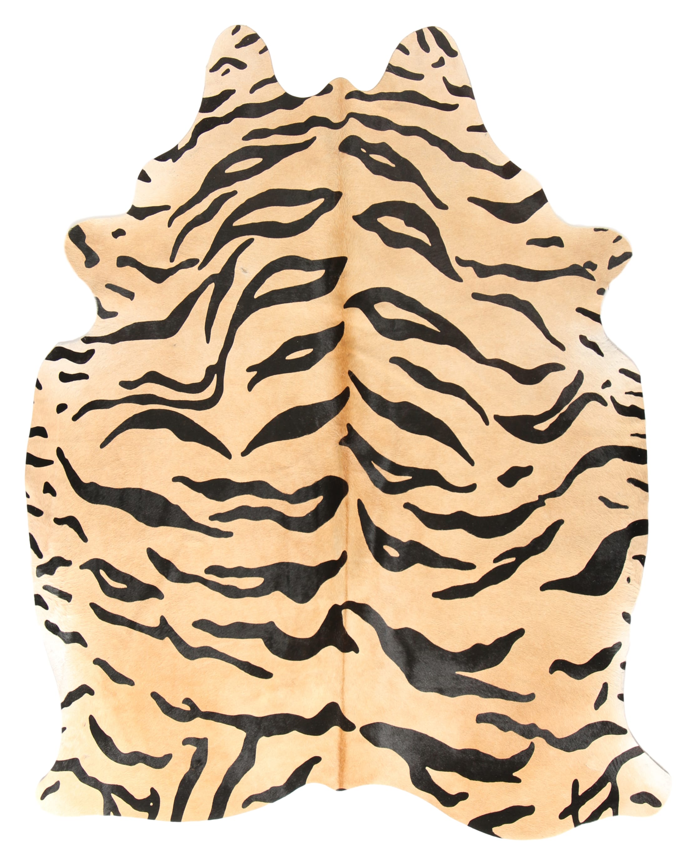 Tapis en peau de vache imprimé safari tigre 180x200 Tapis en peau de vache imprimé safari tigre 180x200