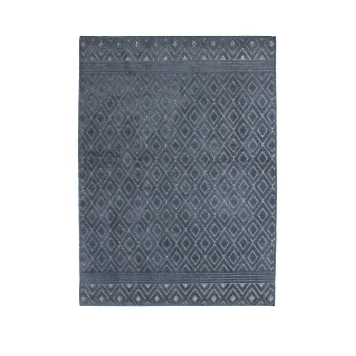 Tapis à motifs losanges bleu 133x180 Tapis à motifs losanges bleu 133x180