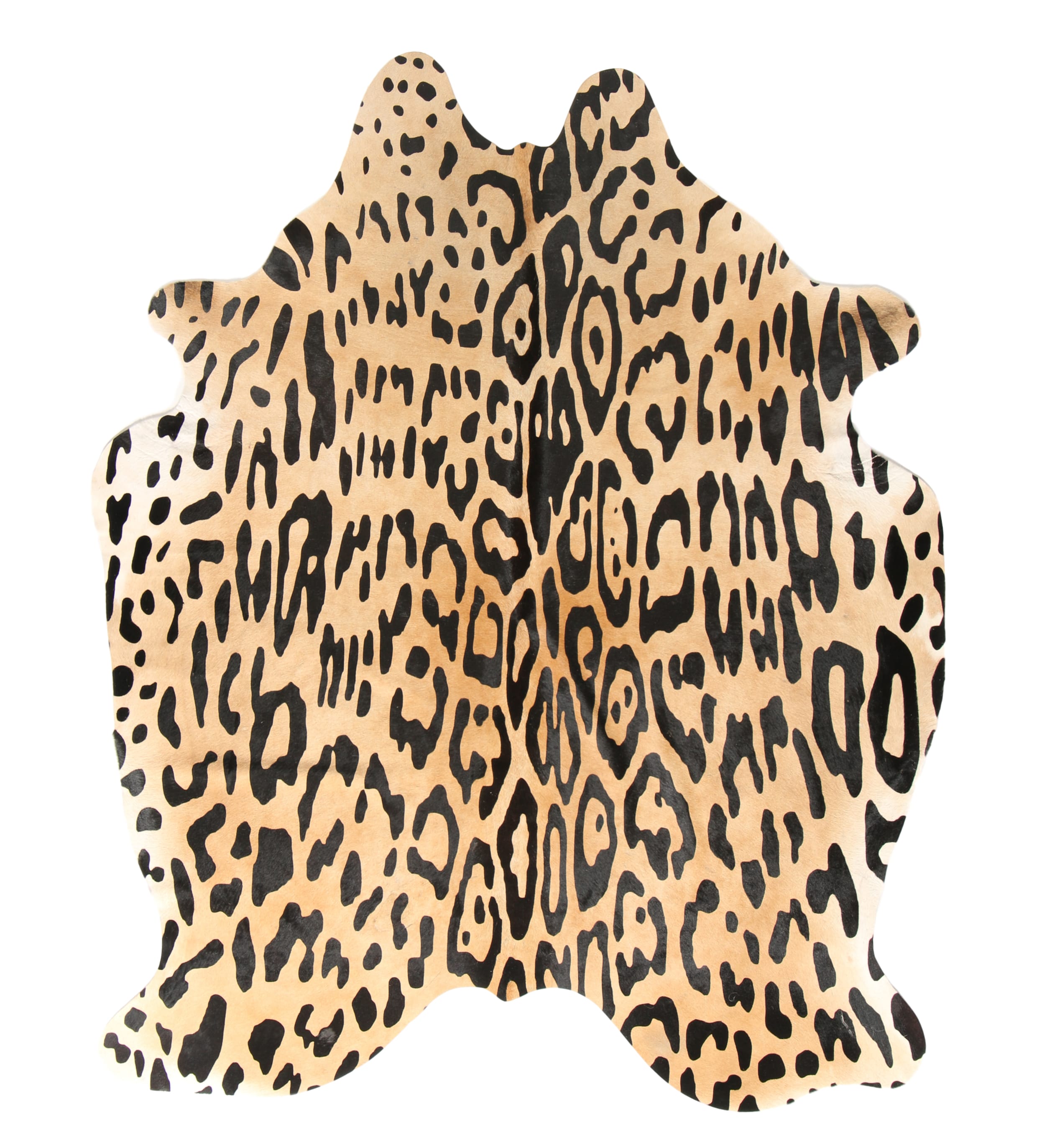 Tapis en peau de vache imprimé safari jaguar 180x200 Tapis en peau de vache imprimé safari jaguar 180x200