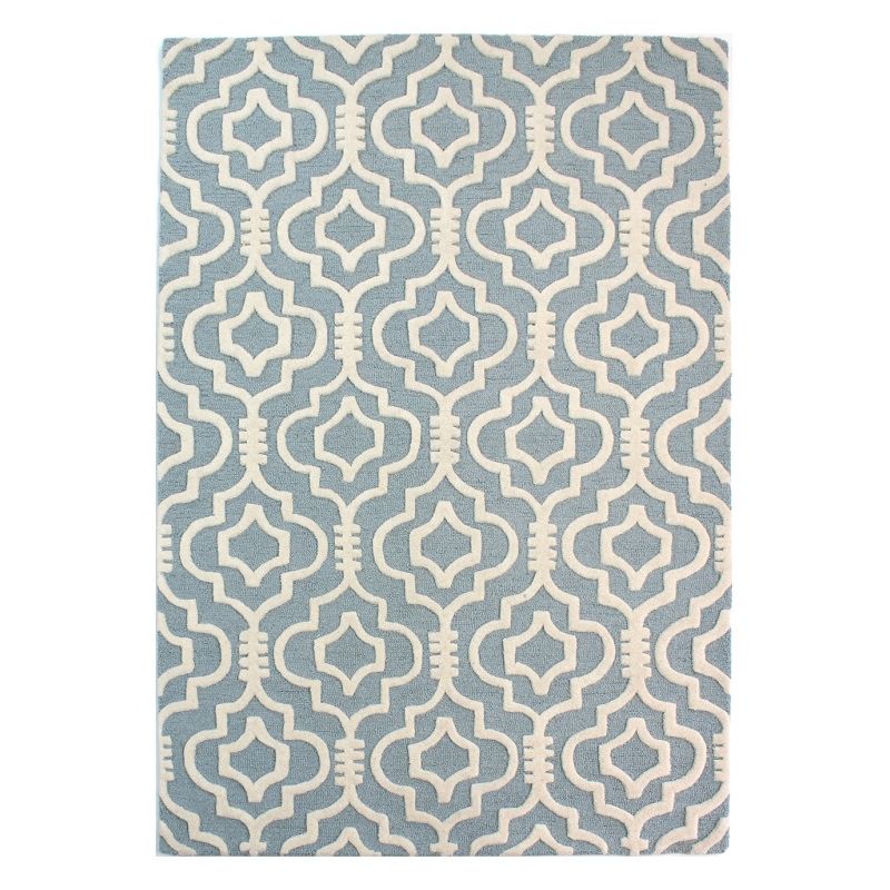 NADOR - Tapis en Laine Bleu clair 80 x 150 cm NADOR - Tapis en Laine Bleu clair 80 x 150 cm