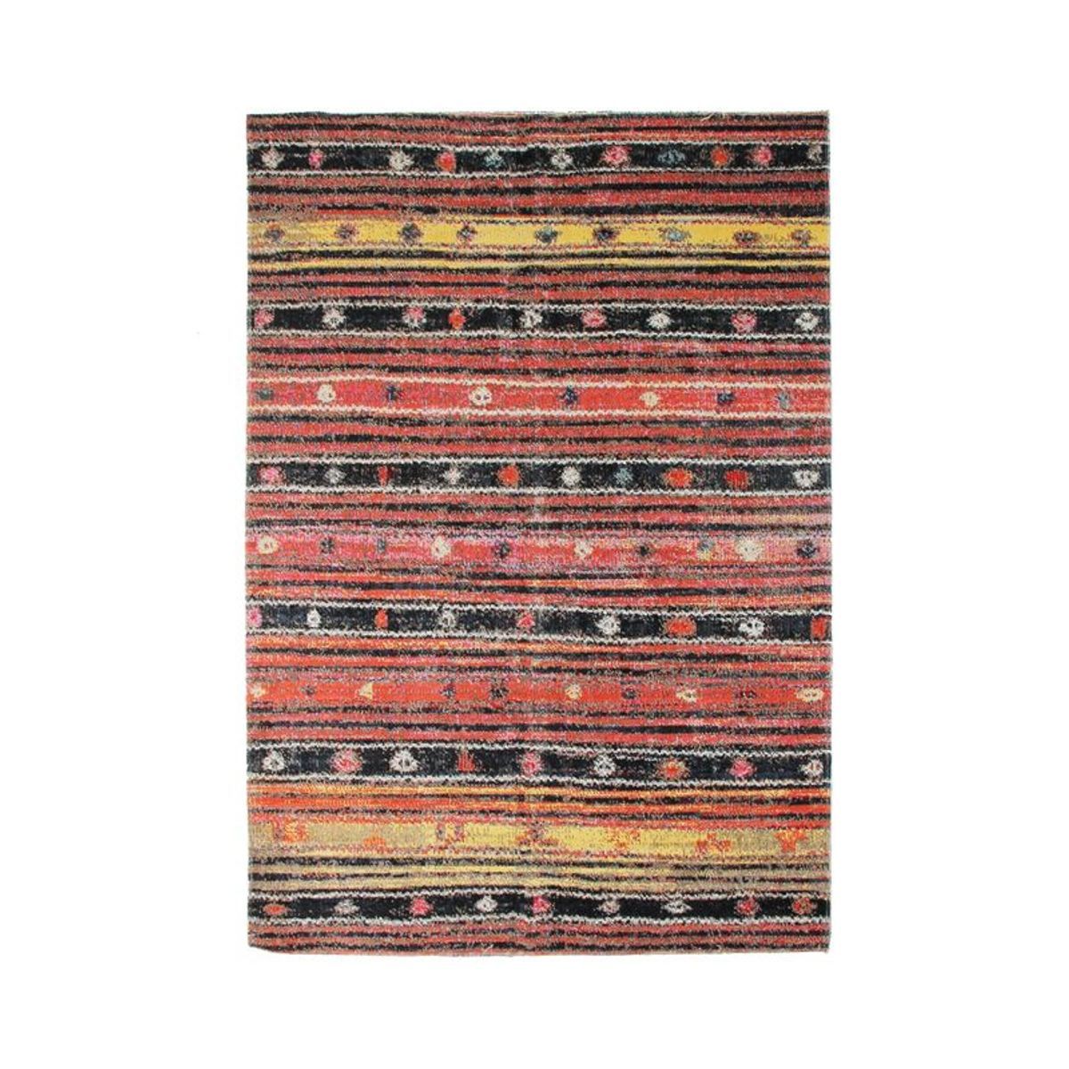 Tapis pour intérieur-extérieur lignes rouge 160x230
