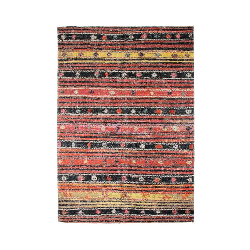 Tapis pour intérieur-extérieur lignes rouge 200x290