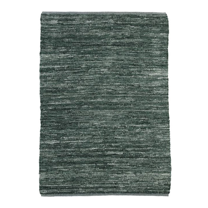 Tapis en cuir tressé bleu gris 190x290 Tapis en cuir tressé bleu gris 190x290