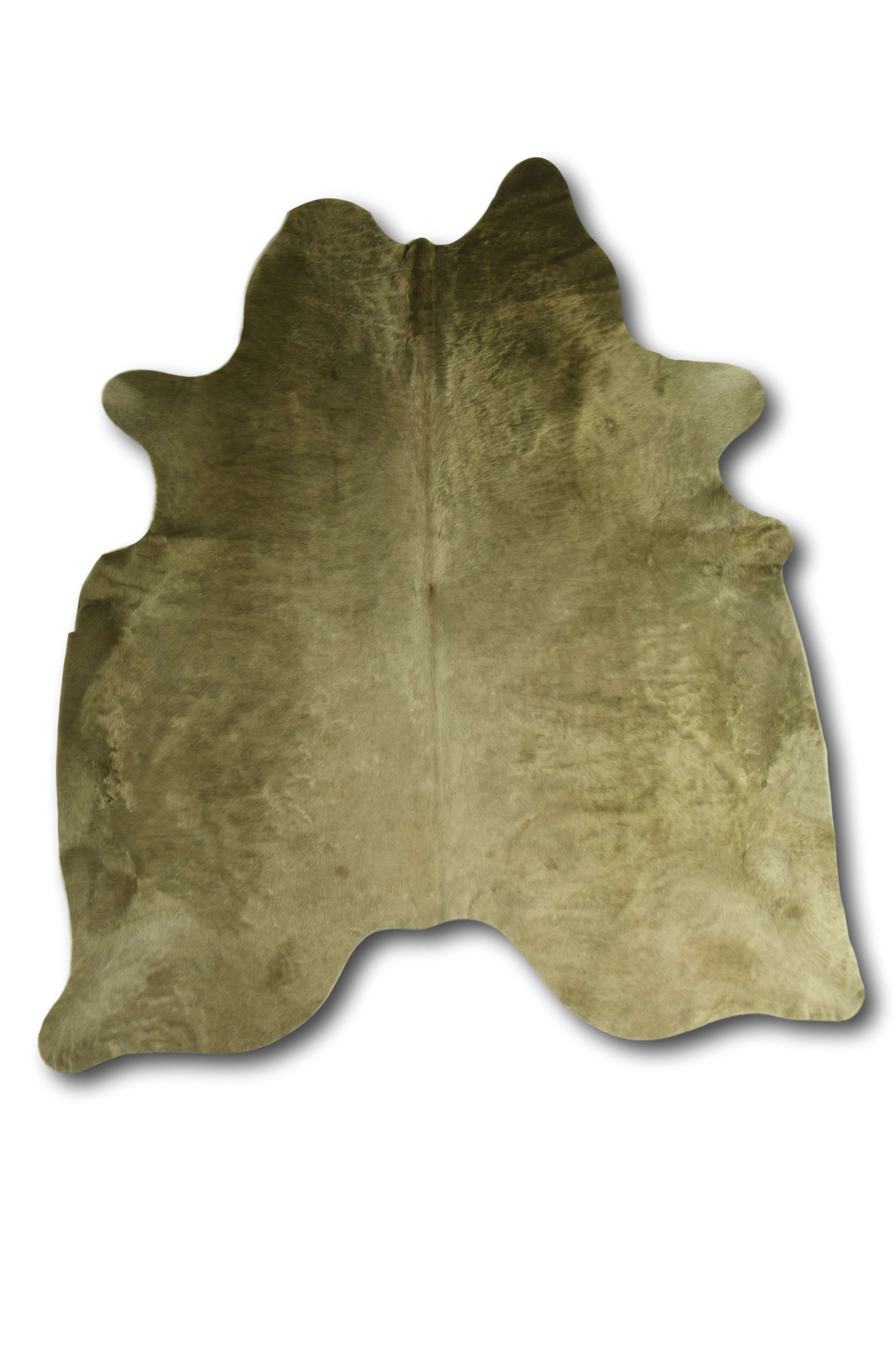 Tapis en peau de vache coloré olive 180x200 Tapis en peau de vache coloré olive 180x200