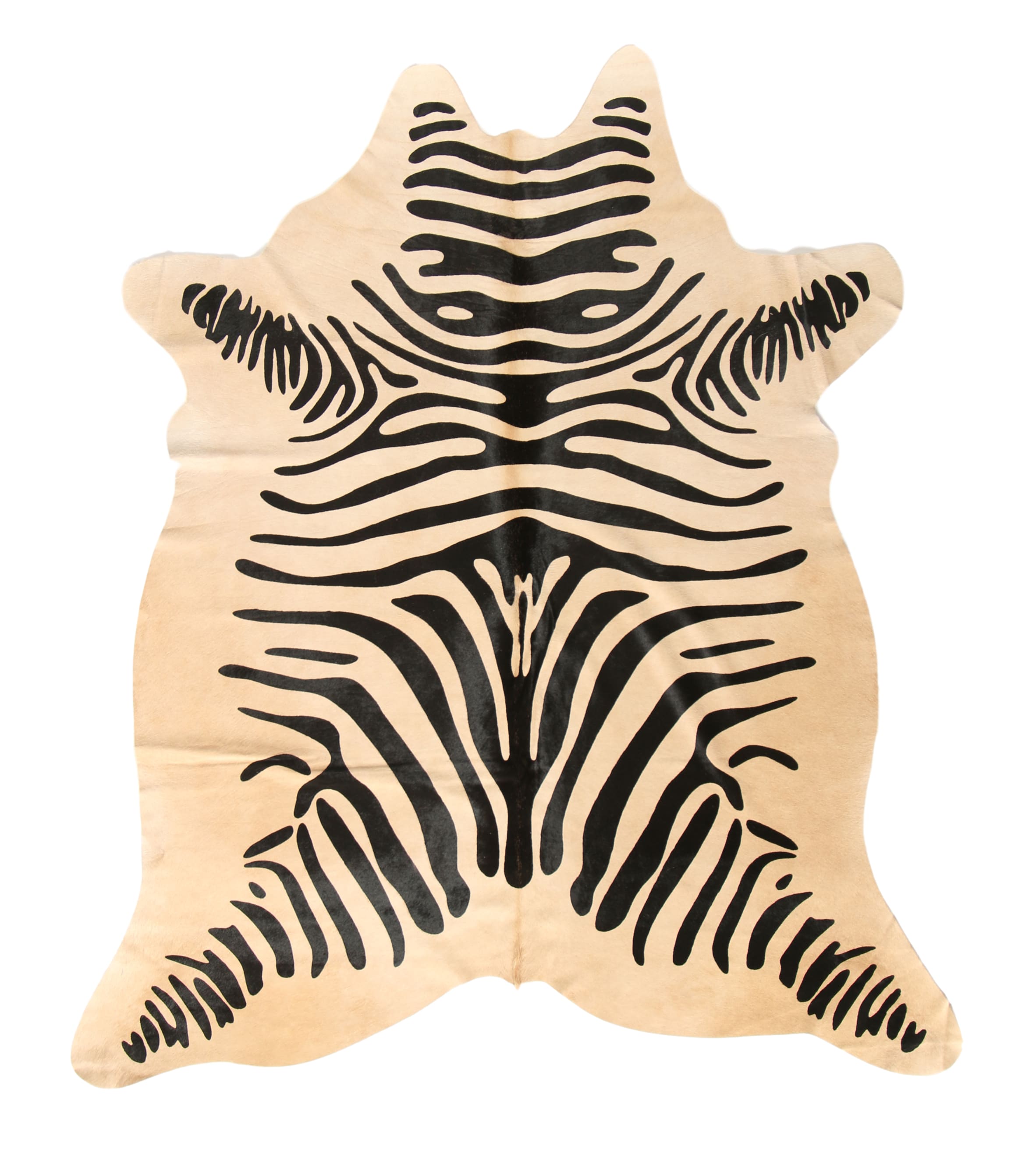 Tapis en peau de vache imprimé safari zèbre 180x200 Tapis en peau de vache imprimé safari zèbre 180x200