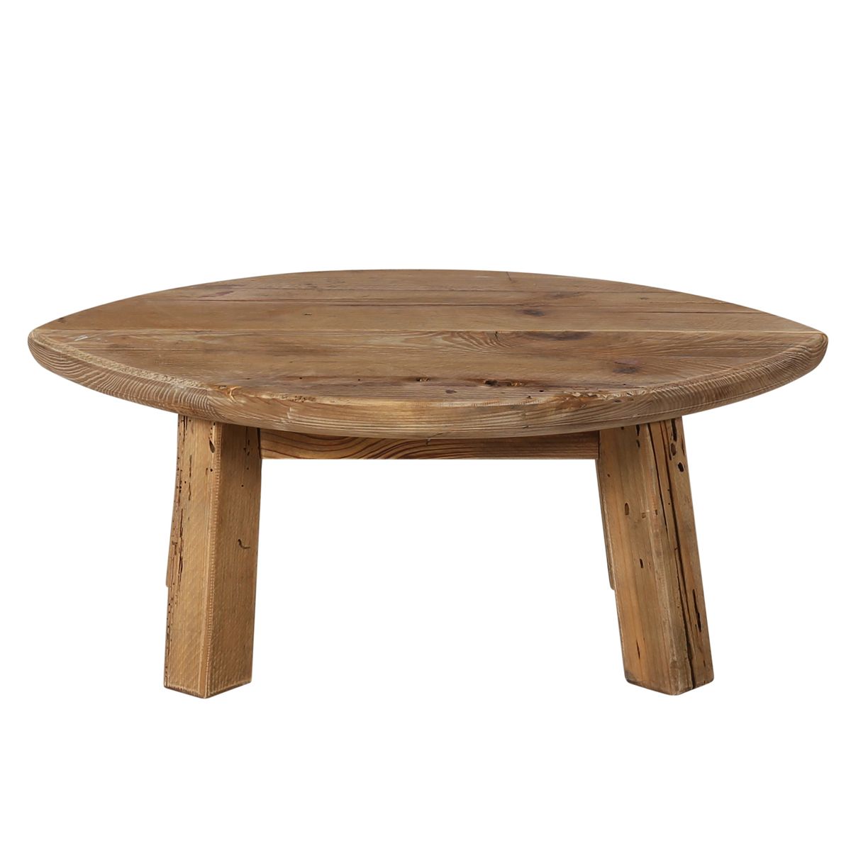 Bout de canapé ovale en pin recyclé 70 cm Nebraska Bout de canapé ovale en pin recyclé 70 cm Nebraska