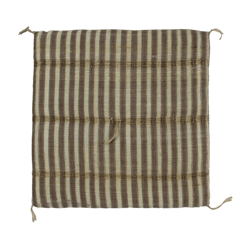 Galette à rayures taupe et blanc 40x40 Galette à rayures taupe et blanc 40x40