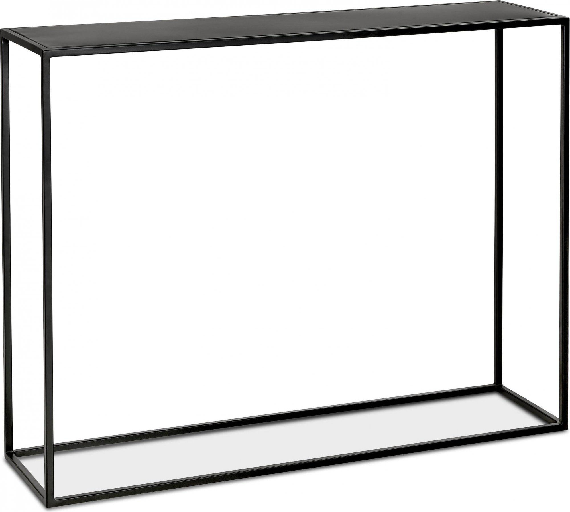 Console design minimaliste en métal thermolaqué noir l110cm