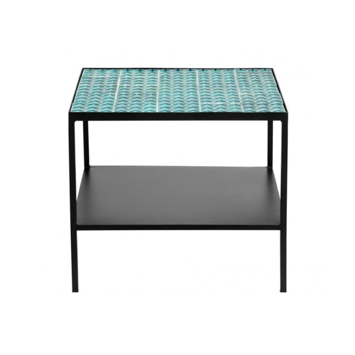 Table basse design mosaique et métal - Nordal