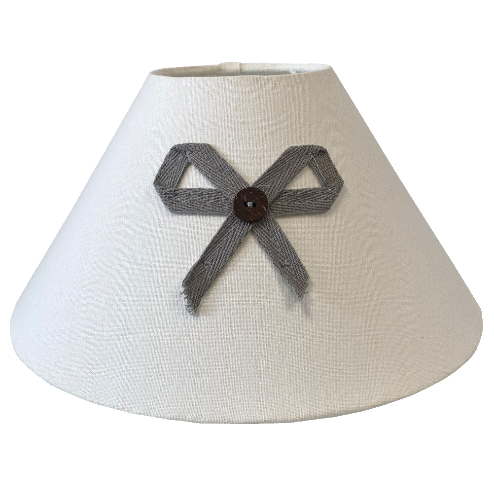 Abat-jour en toile de coton blanc (photo) Abat-jour en toile de coton blanc