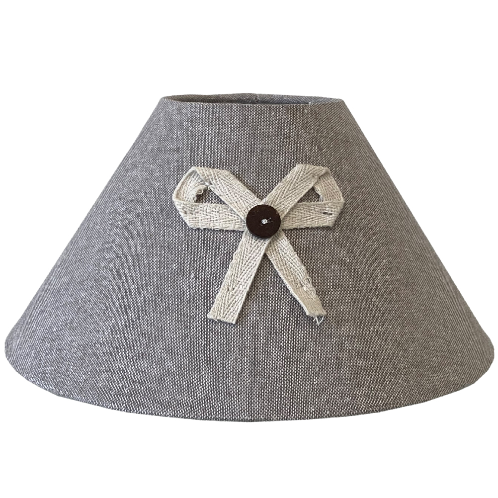 Abat-jour en toile de coton gris (photo) Abat-jour en toile de coton gris