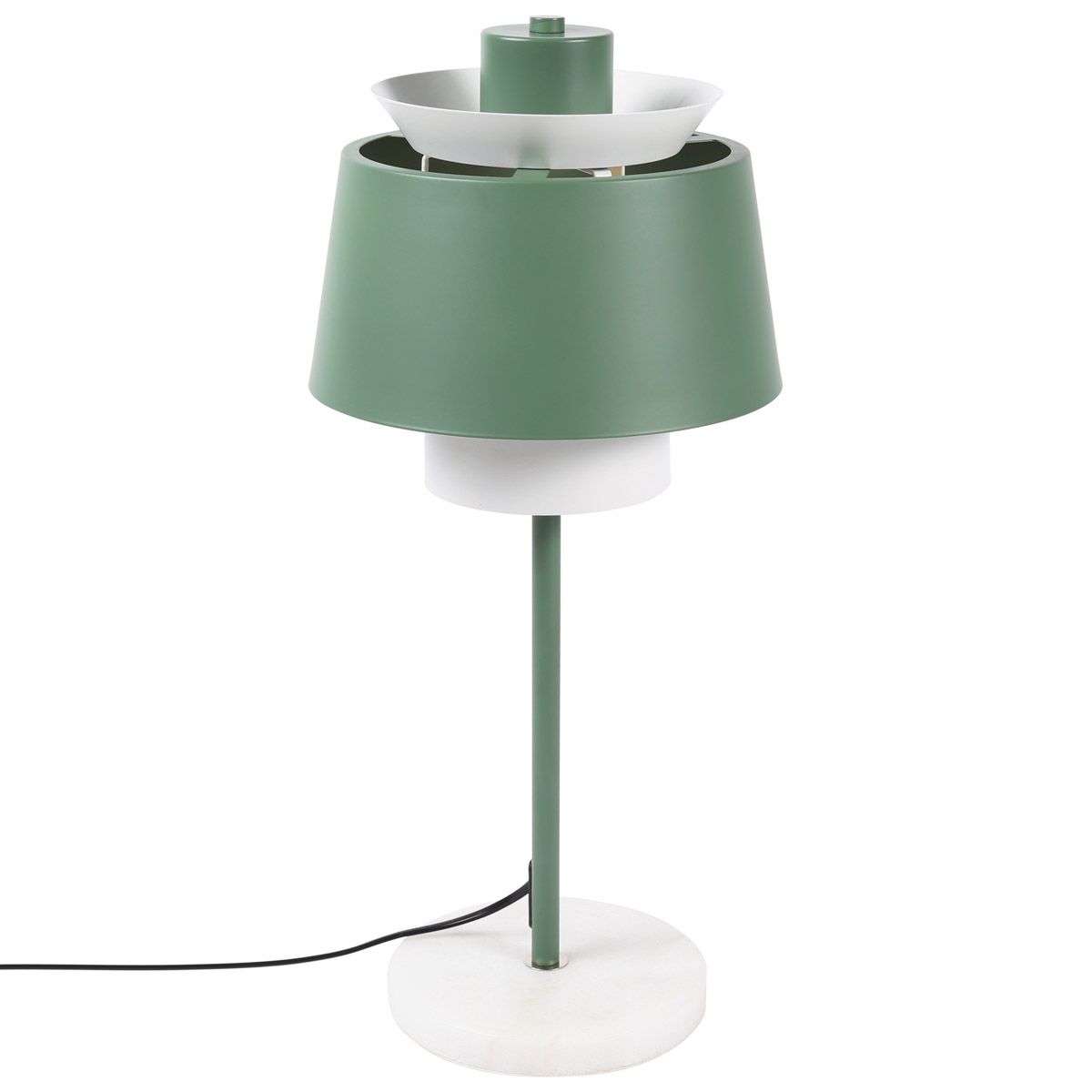 Lampe de table en fer sur socle en marbre Lampe de table en fer sur socle en marbre