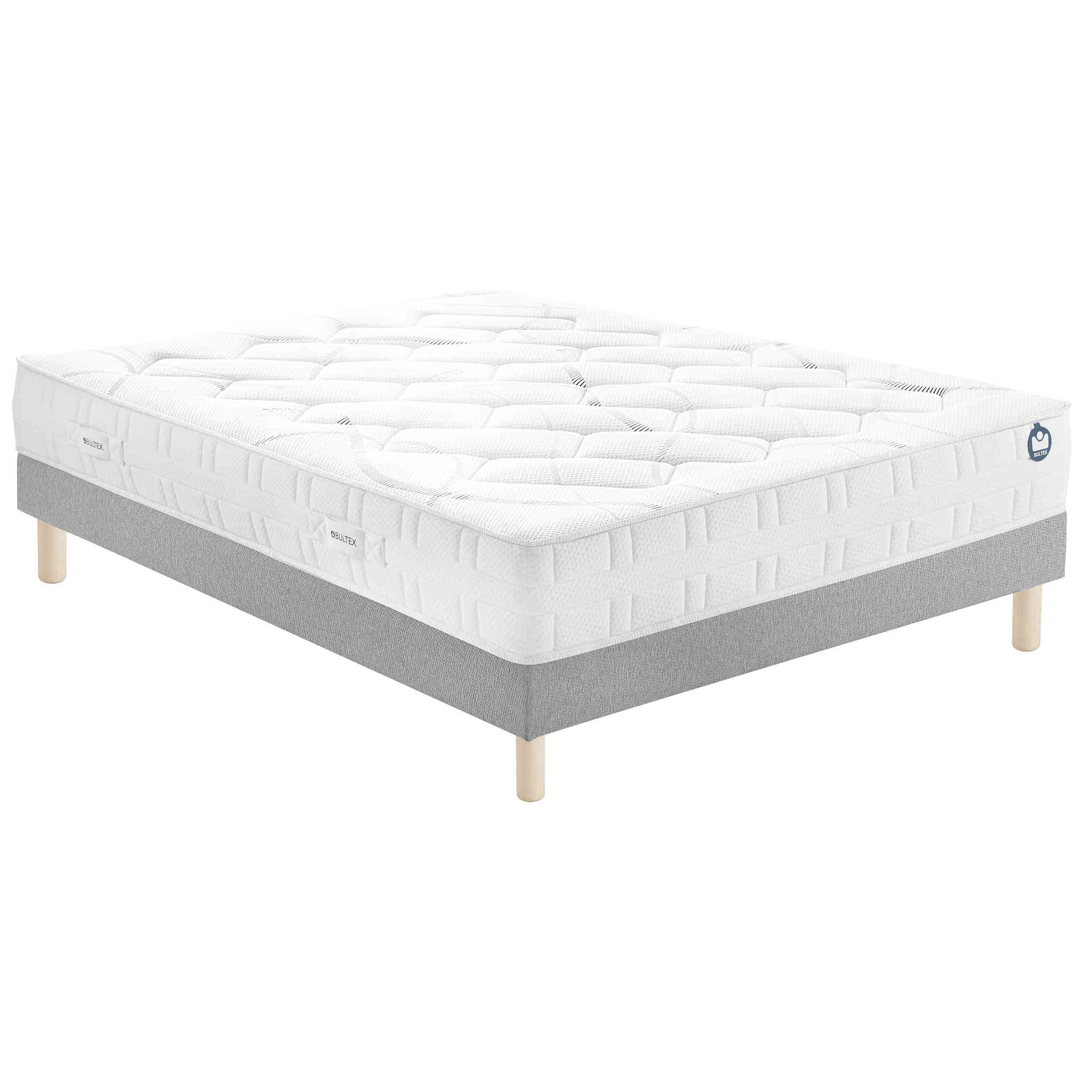 Ensemble matelas mousse dynamique sommier et pieds 90x190 Ensemble matelas mousse dynamique sommier et pieds 90x190