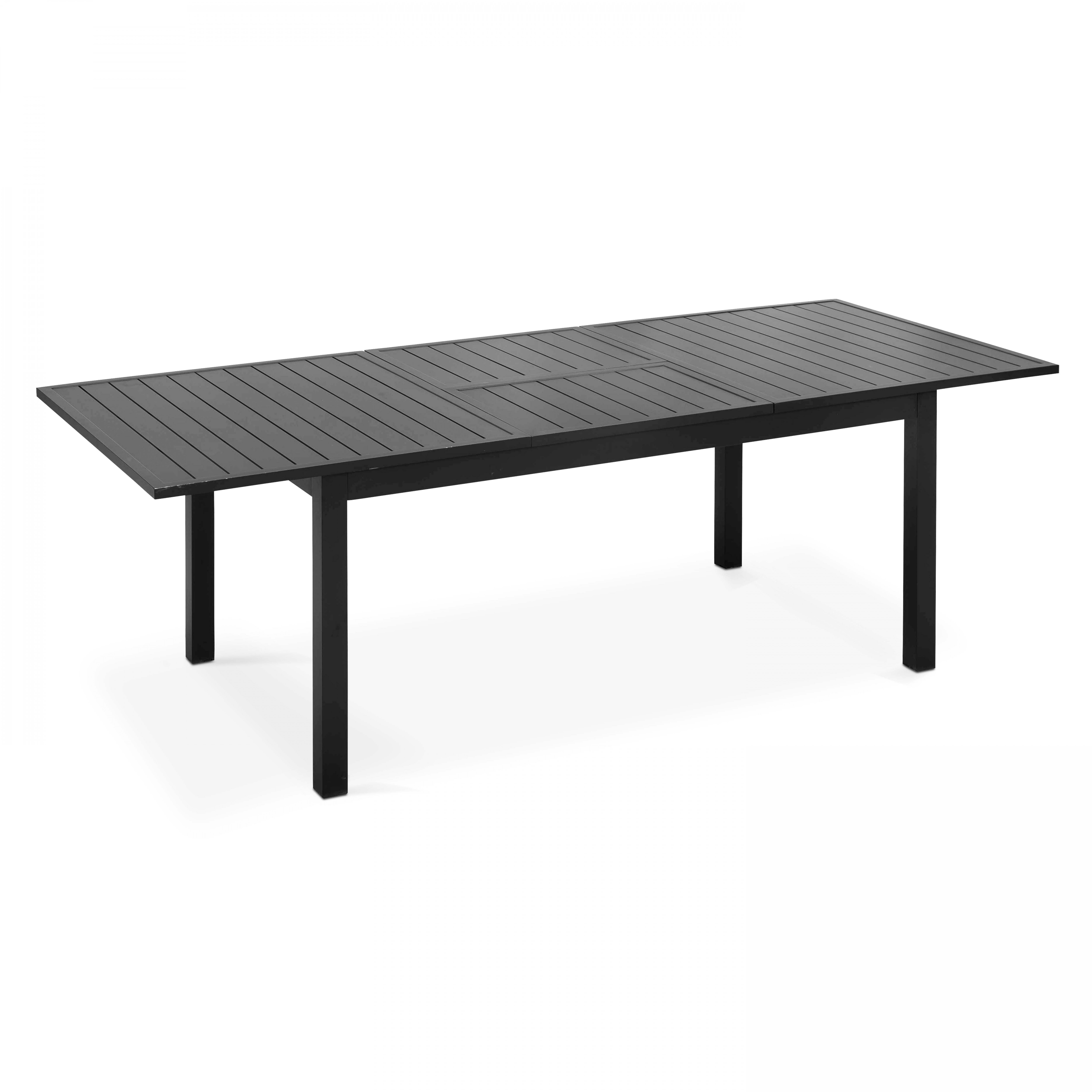 Table de jardin en aluminium noir extensible