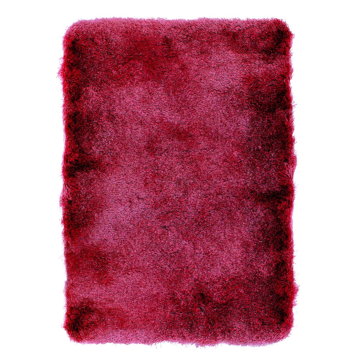 Tapis poils longs extra-doux rouge foncé 60x90
