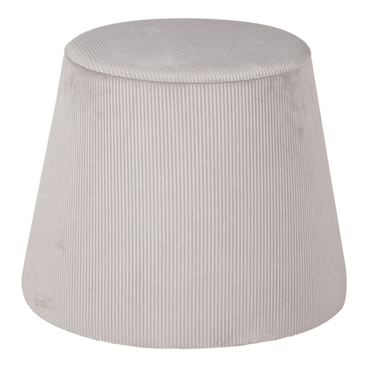 Pouf velours côtelé gris clair Pouf velours côtelé gris clair