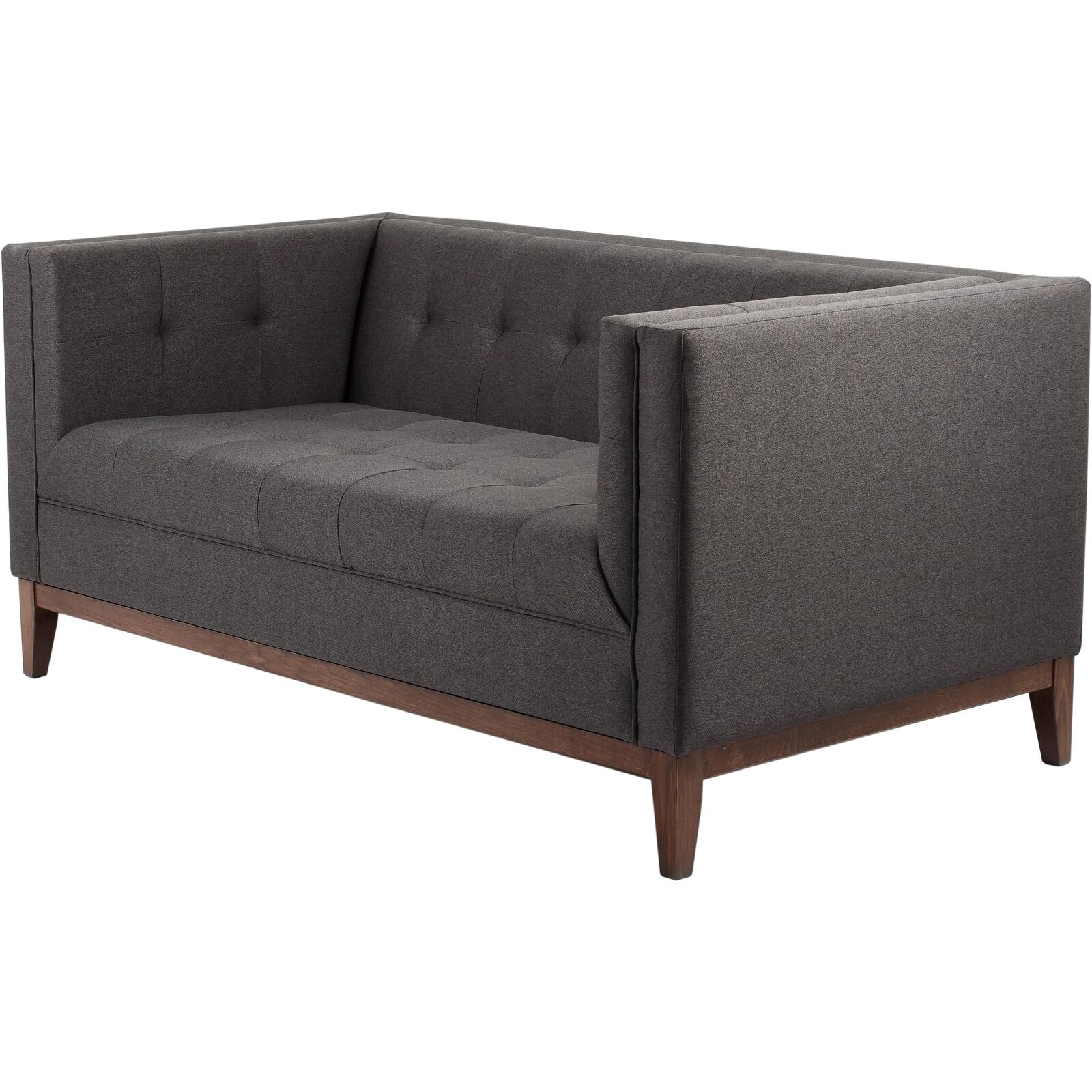 Canapé-lit tissu 2 places gris h44cm Canapé-lit tissu 2 places gris h44cm