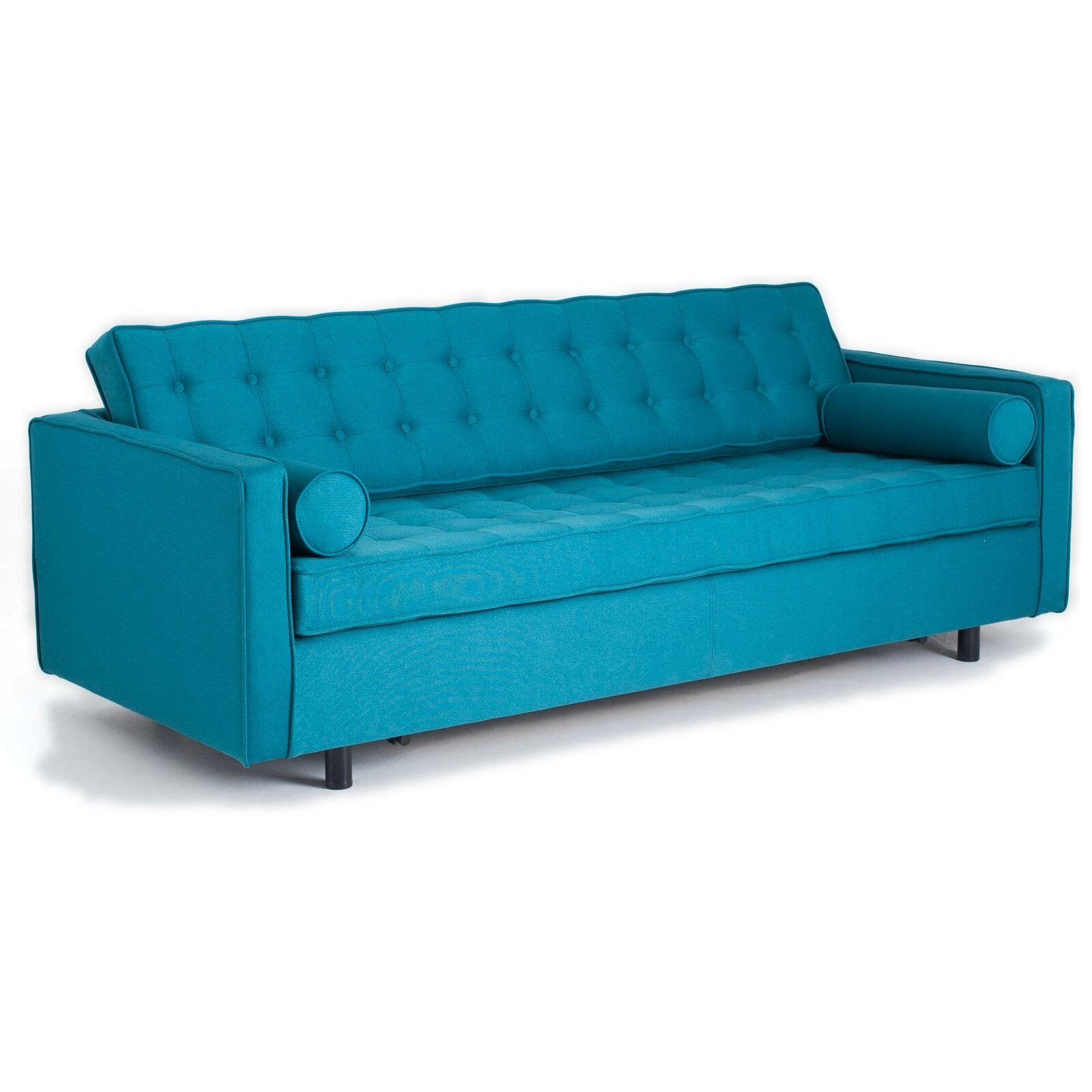 Canapé 3 places tissu bleu tropcial h34cm Canapé 3 places tissu bleu tropcial h34cm