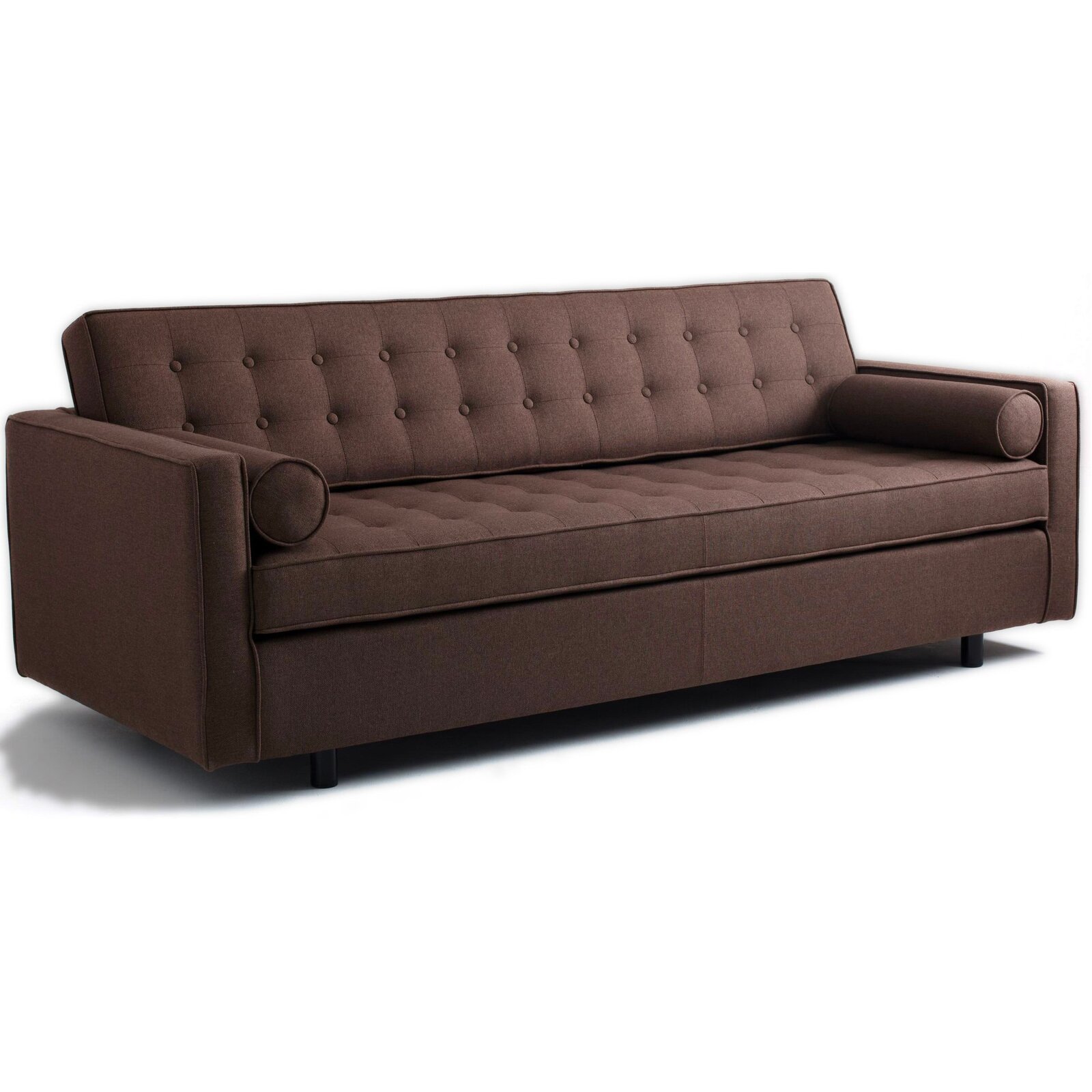Canapé 3 places tissu marron h34cm Canapé 3 places tissu marron h34cm
