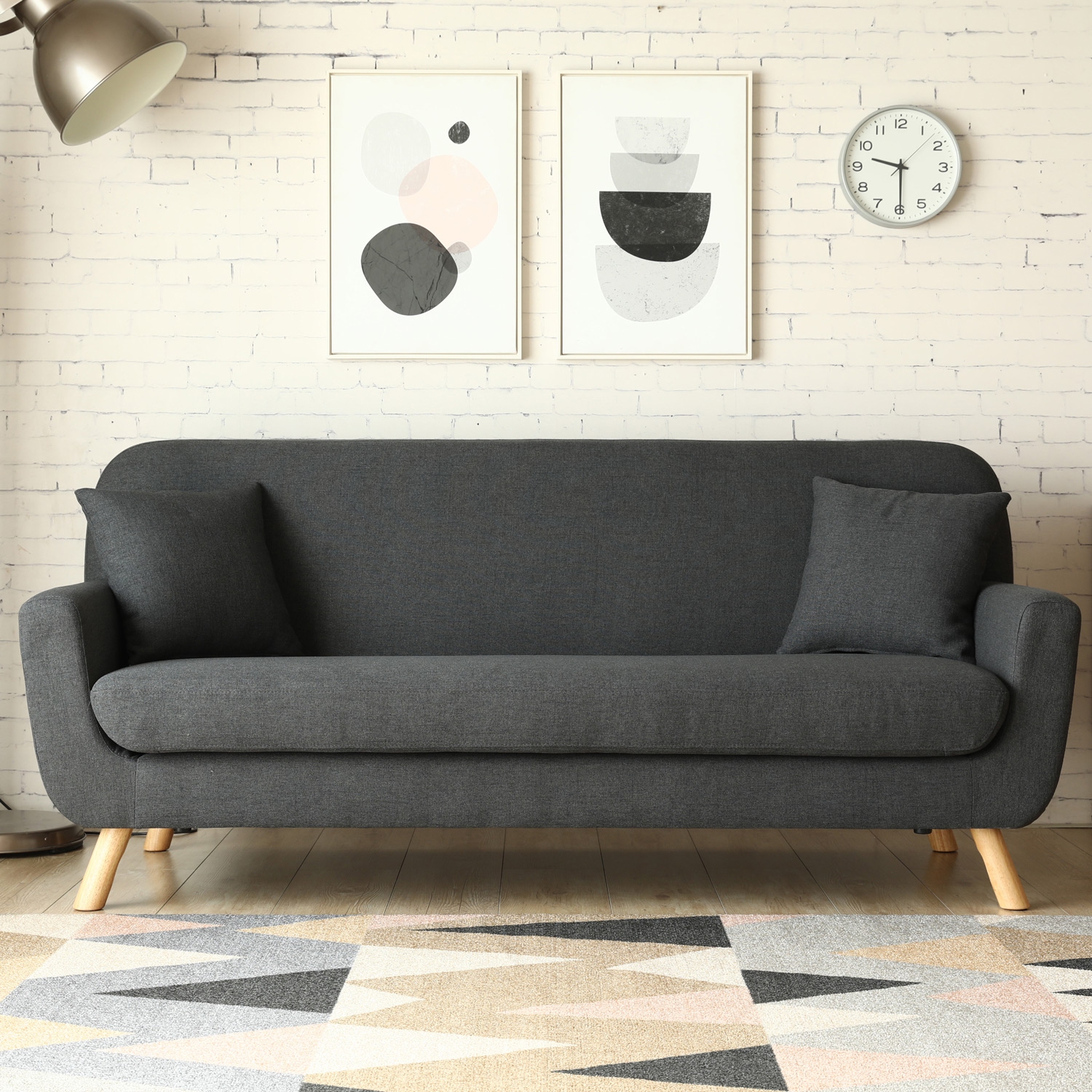 Canapé 3 places gris anthracite Canapé 3 places gris anthracite