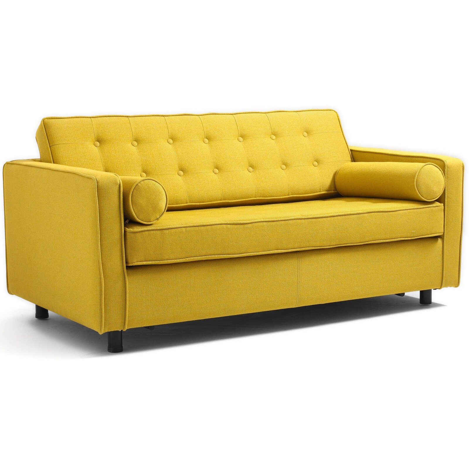 Canapé 2 places tissu jaune h34cm Canapé 2 places tissu jaune h34cm