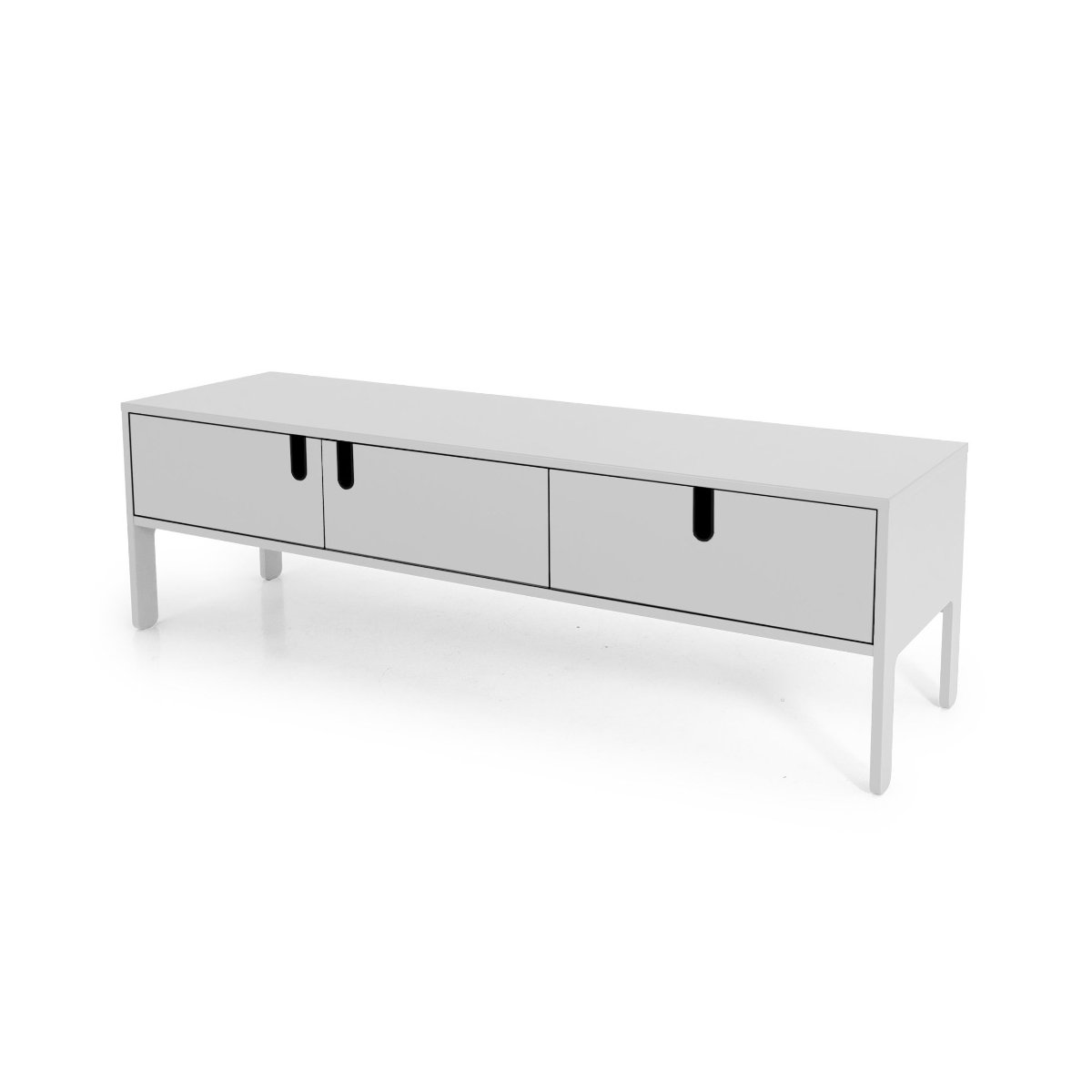 Meuble TV en bois 2 portes 1 tiroir L171cm blanc Meuble TV en bois 2 portes 1 tiroir L171cm blanc