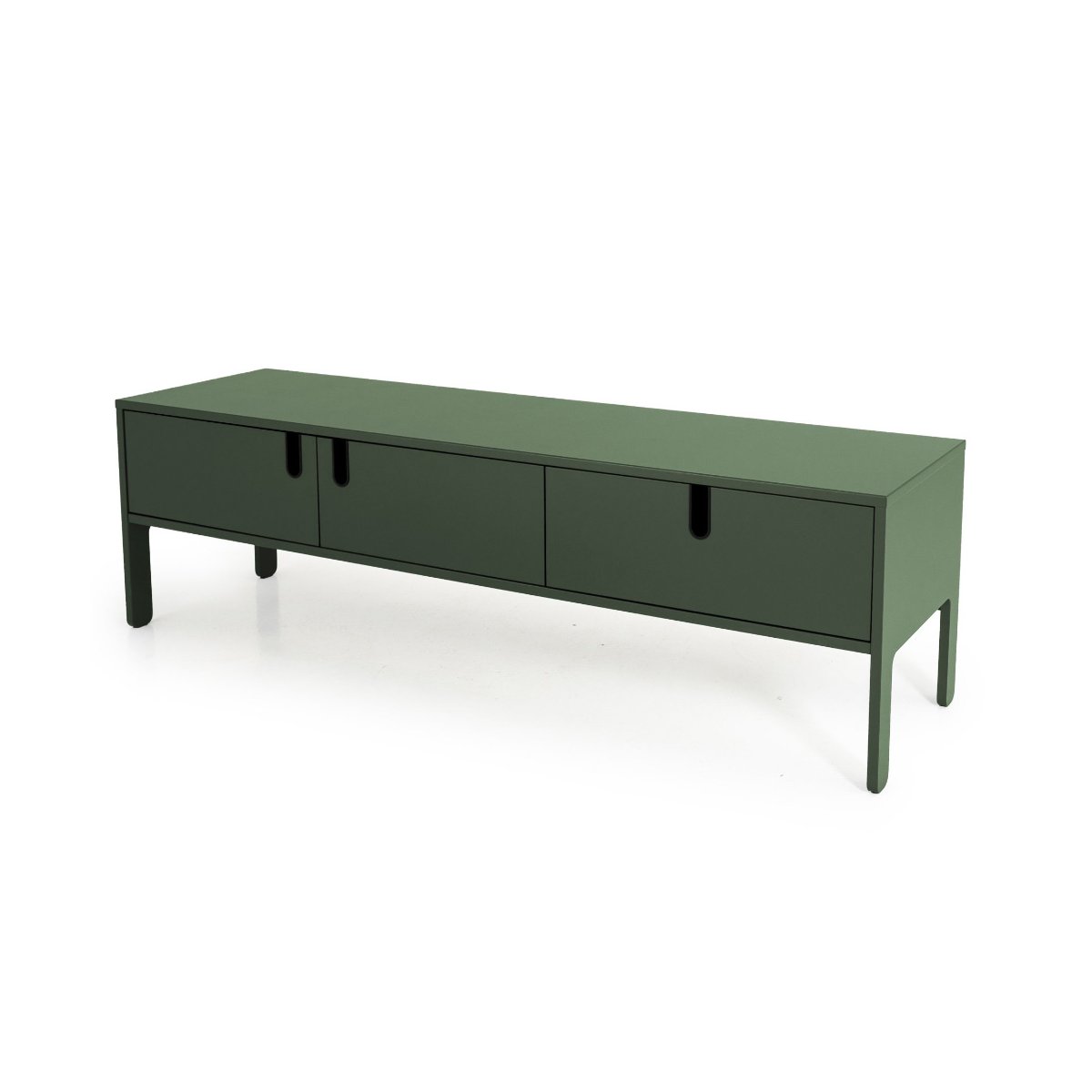Meuble TV en bois 2 portes 1 tiroir L171cm vert kaki Meuble TV en bois 2 portes 1 tiroir L171cm vert kaki